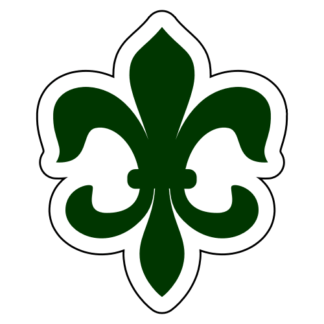 Fleur-de-lis Sticker (Dark Green)